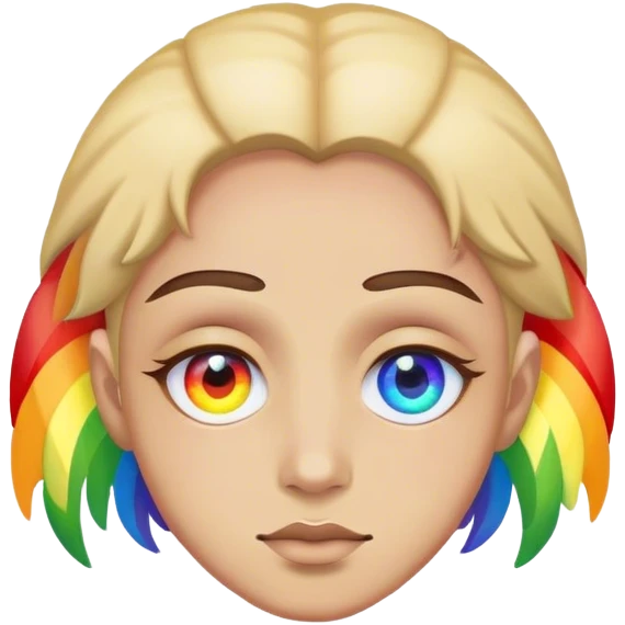 single rainbow eye emoji