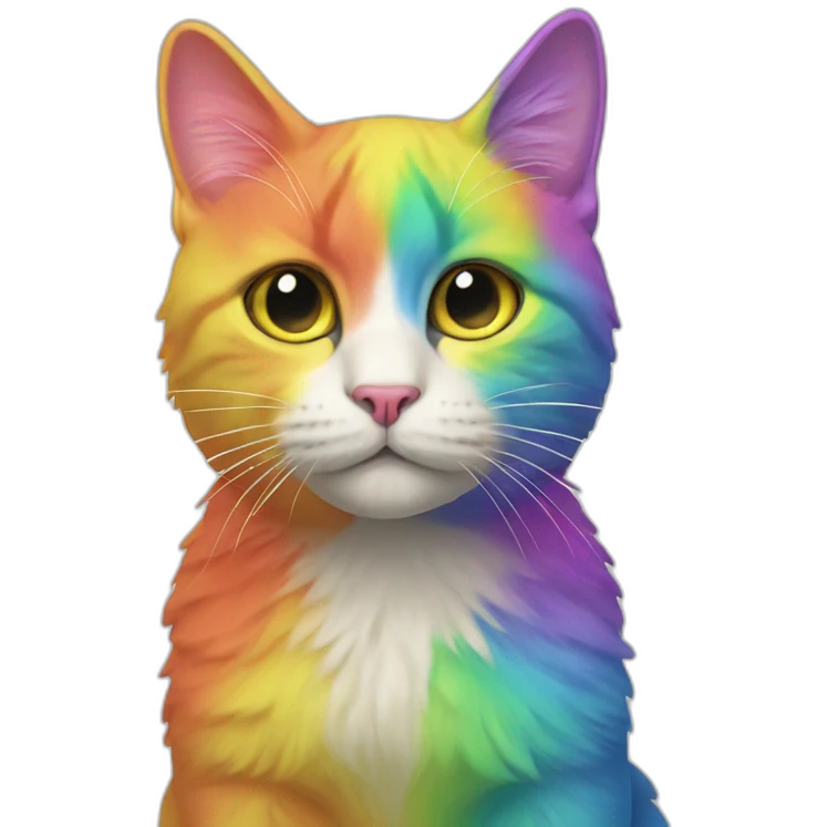 Rainbow cat emoji
