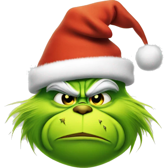 Grinch with a hat emoji