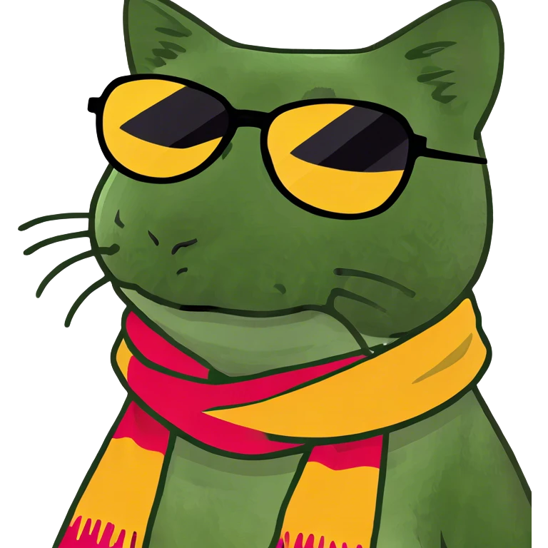 Cat with sunglasses emoji