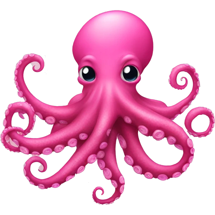 pink octopus sending a kiss emoji