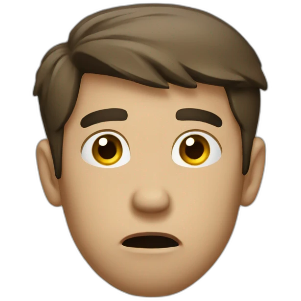 confused sad man emoji
