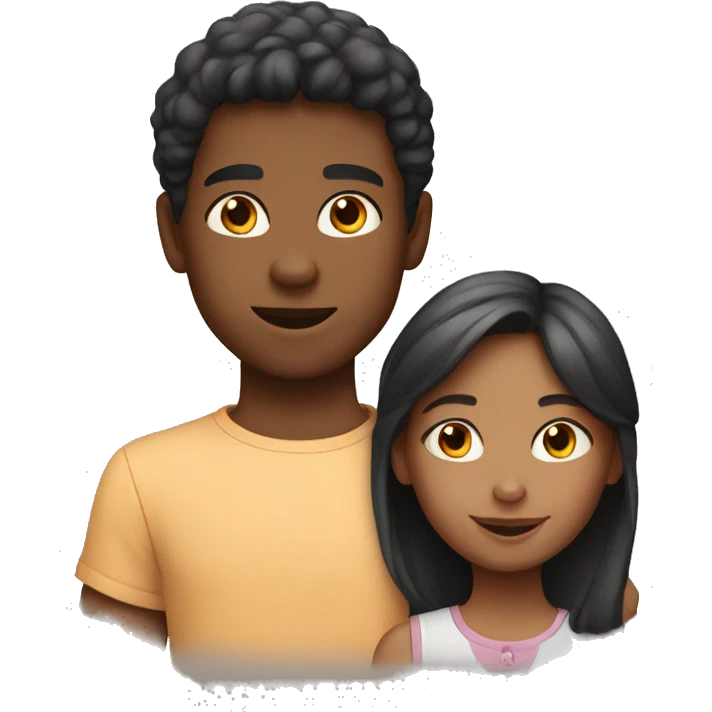 Siblings. Two boys one girl.  emoji