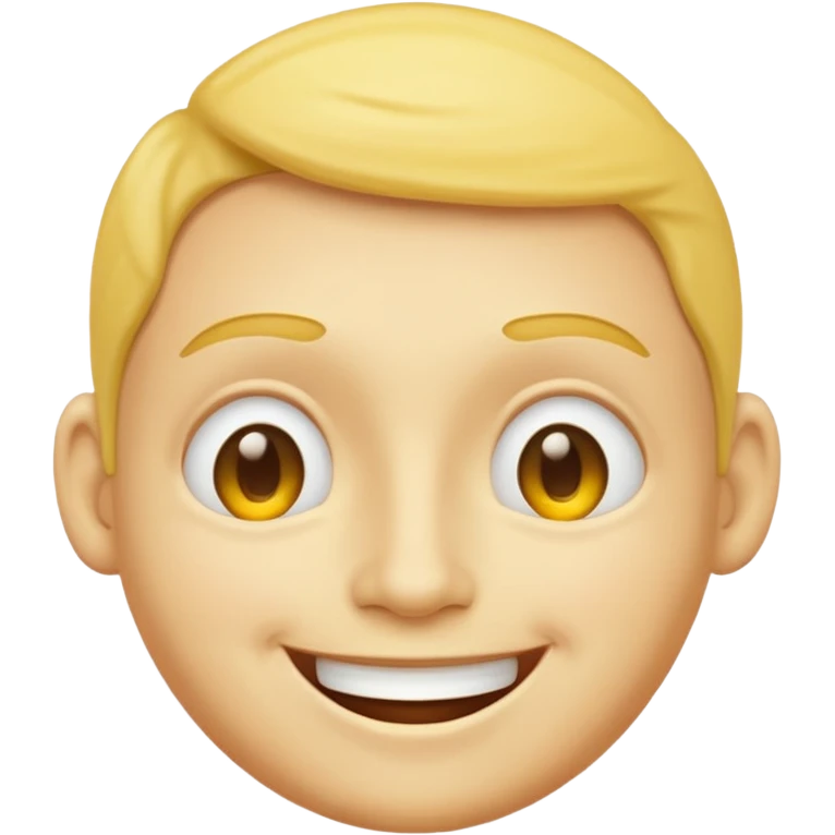 Create a yellow face nodding  emoji