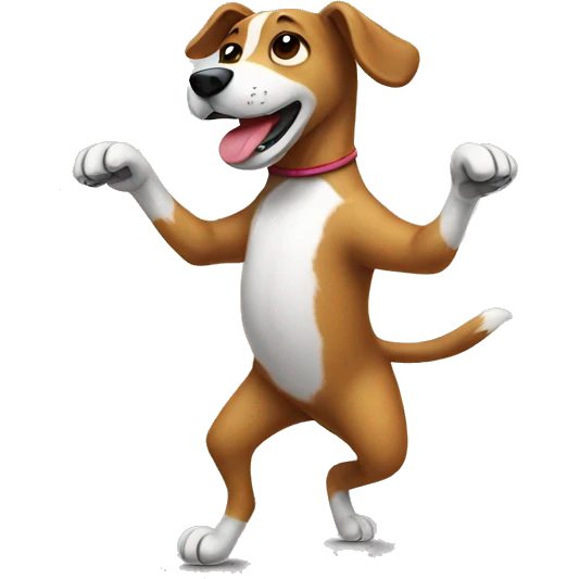 Dancing dog emoji
