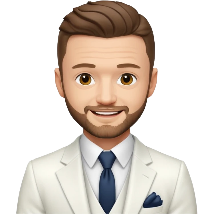 Justin Timberlake with white suit emoji