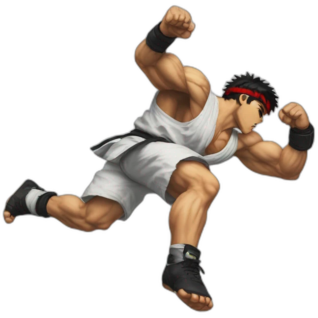 street fighter ryu helicopter kick emoji