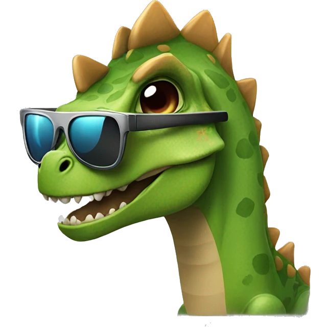 dinosaur with sunglasses  emoji