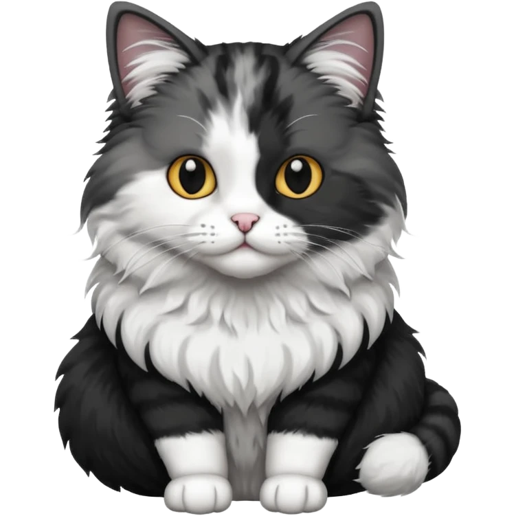 cat black and white emoji