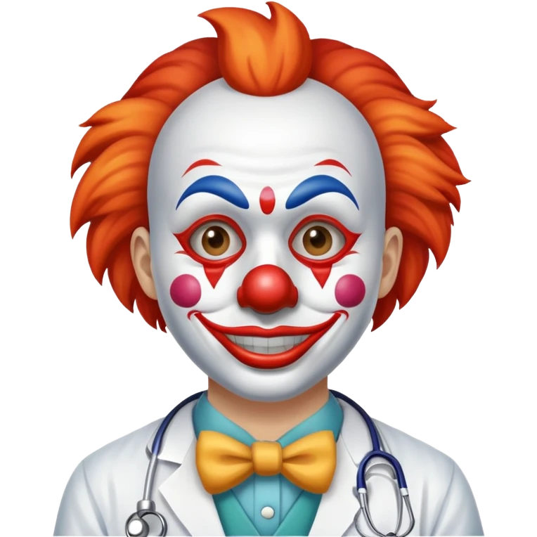 A doctor in a clown mask emoji