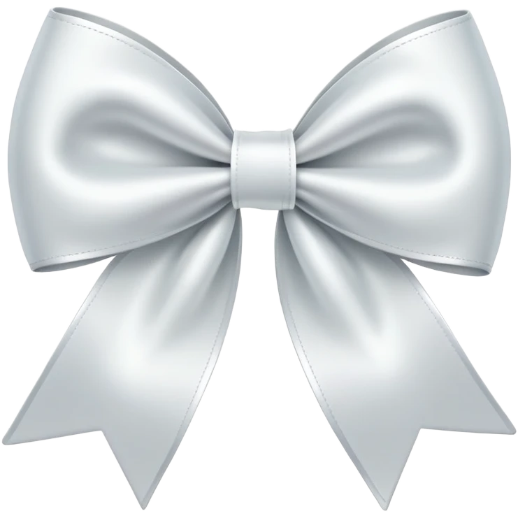 White bow on white bow emoji