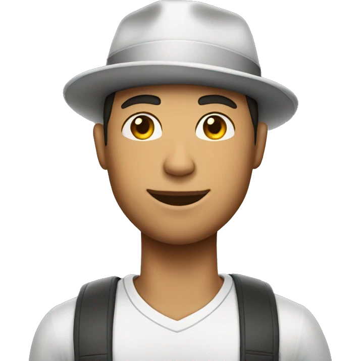 Man look like Ronaldo whit a cat in a hat emoji