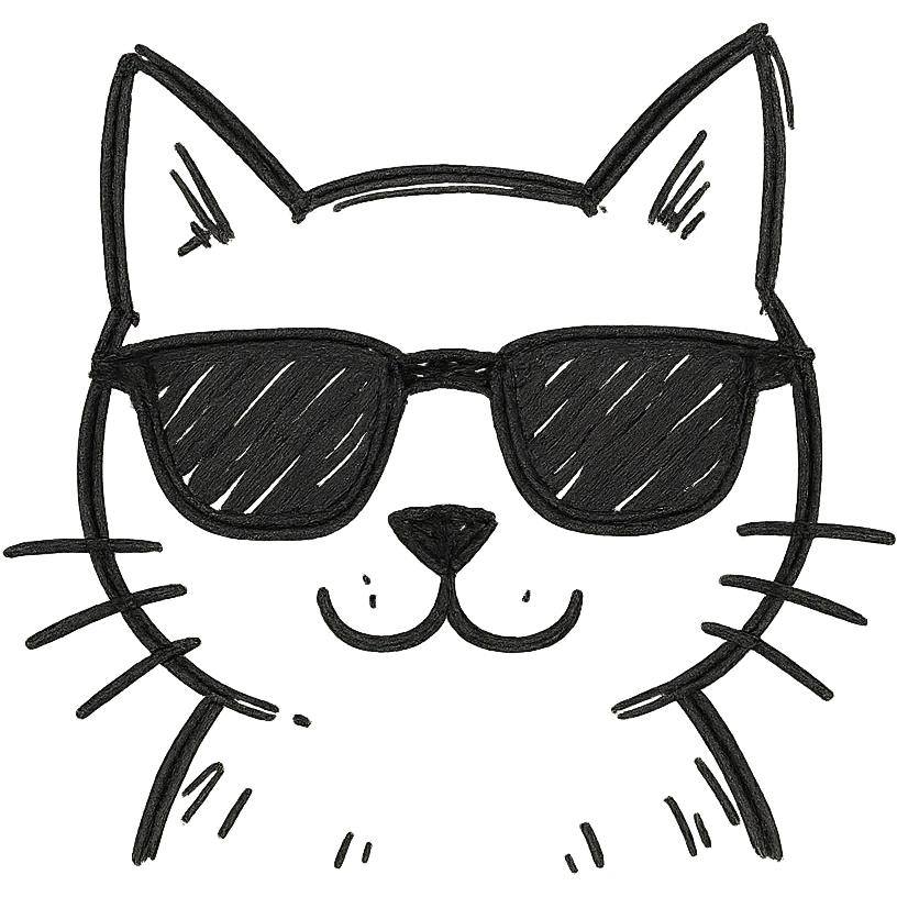 A cat wearing sunglasses emoji