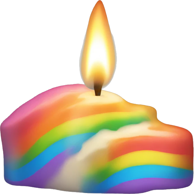 Rainbow candle  emoji