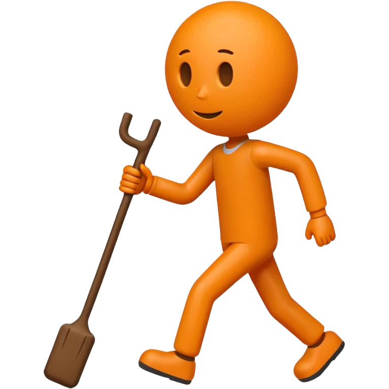 Orenge sticfigüre from alanbecker emoji