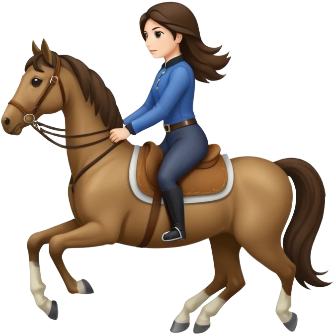 Rubia a caballo,pero no muy rubia pelo por la mitad de la espalda lacio  emoji