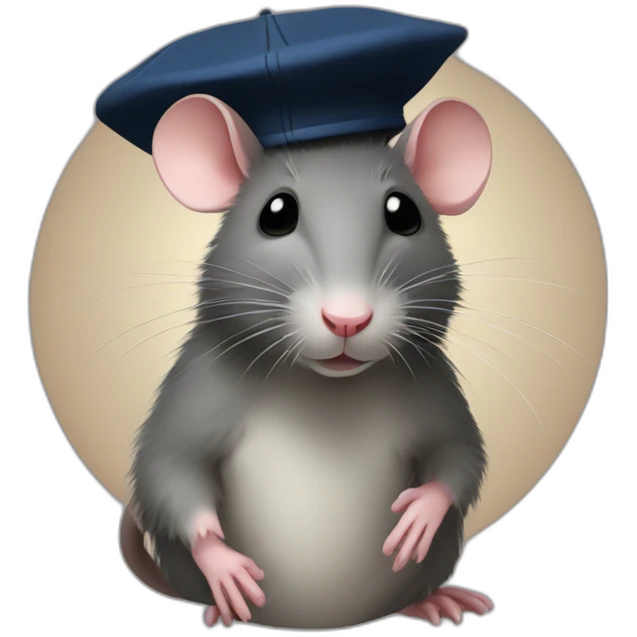 Rat wearing a kippa emoji