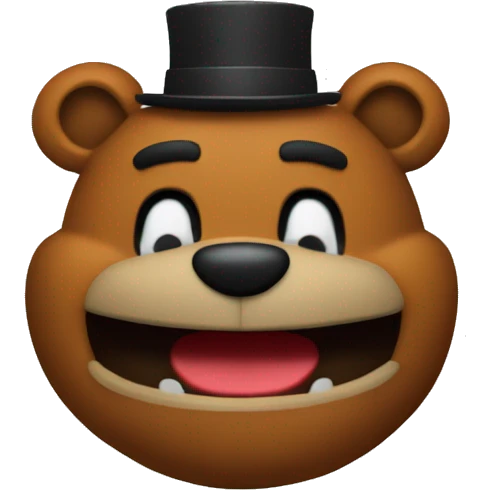 Freddy Fazbear as an emoji emoji
