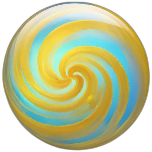 Spirale sphère translucide, Détaillé et irisé. emoji