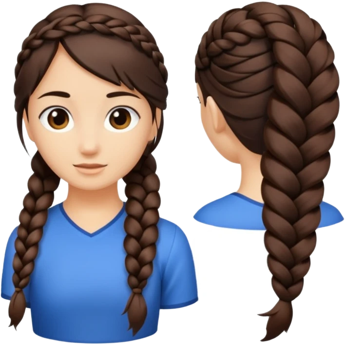 just hair braided hair tail emoji