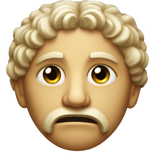 ancient greek very sad face emoji
