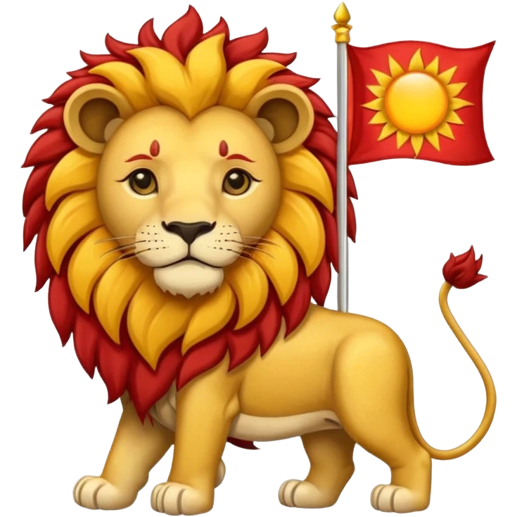 پرچم شیر خورشید رو برام استیکر کن emoji