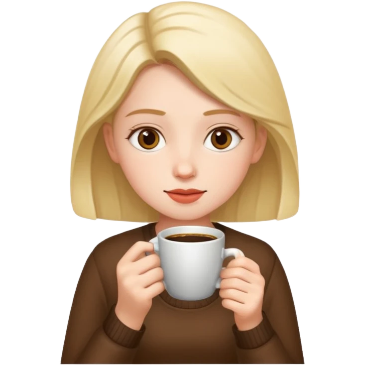 Girl Edith coffee emoji