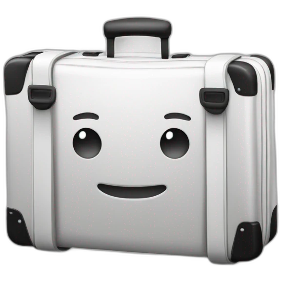 travel suitcase planet icon colorless emoji
