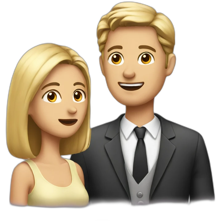 Man talk to a women emoji