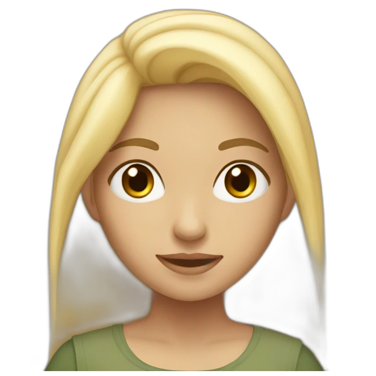 Half Arab half caucasian girl with blonde hair emoji