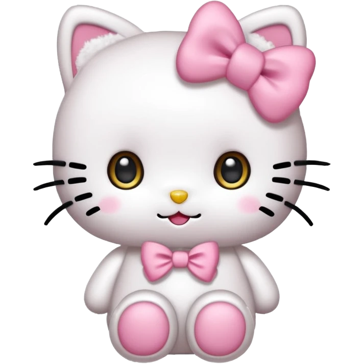 Cute kawaii chibi animesque Hello Kitty (full body) with big adorable eyes emoji