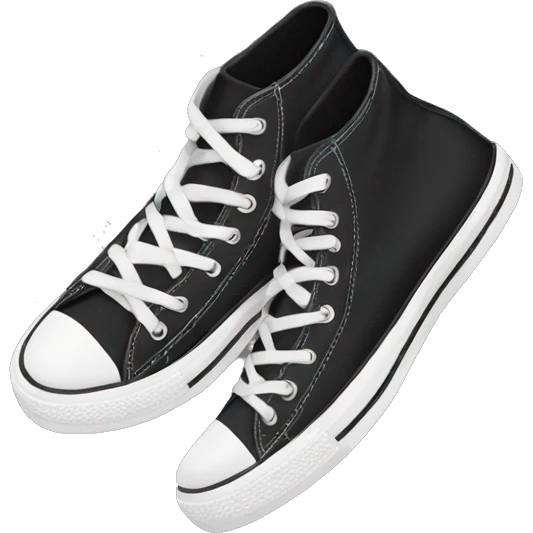  Black high top  converses emoji