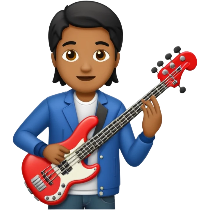 afraican american jass bass player emoji