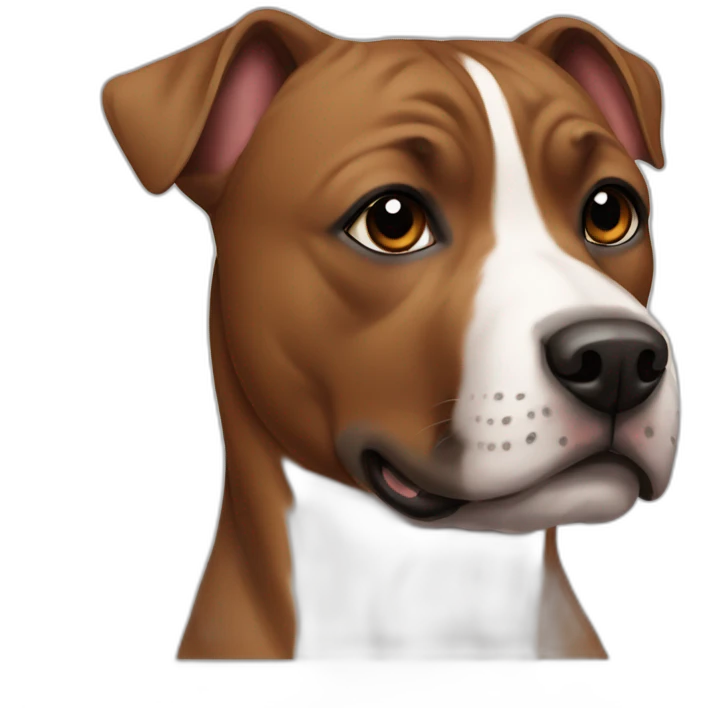 Brown staffy emoji