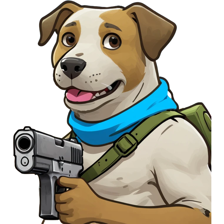 Dog playing Fortnite on a bed  emoji