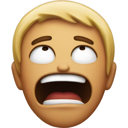 A moaning emoji face emoji