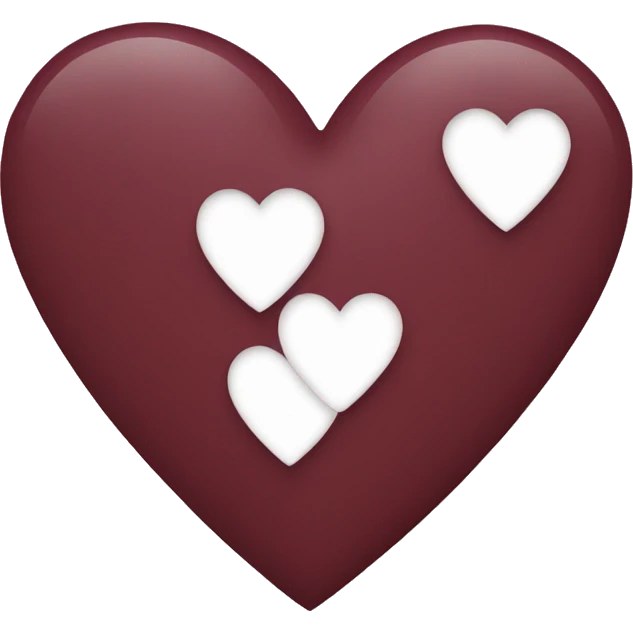 Maroon flat heart emoji