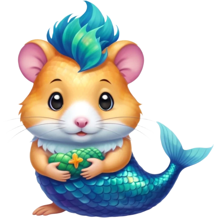 mermaid hamster emoji