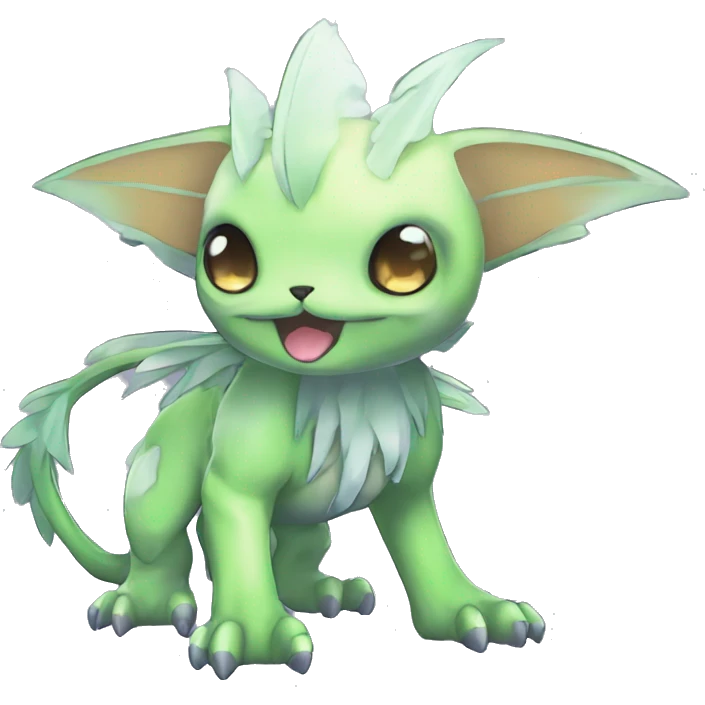 cute cool edgy ethereal magical alien Digimon-Fakemon-animal full body emoji