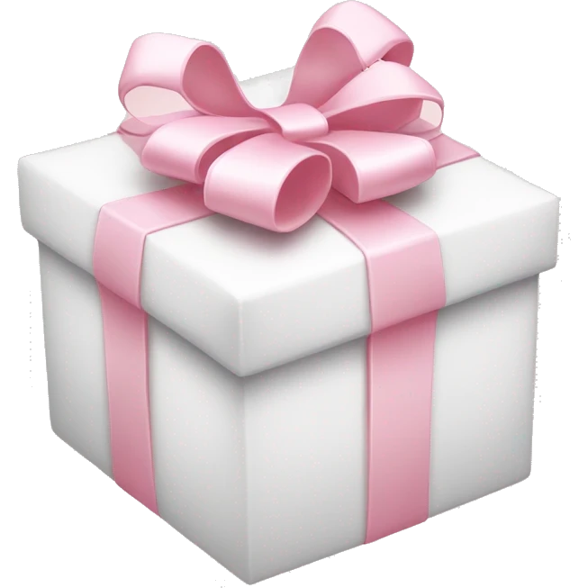 Light pink and white present emoji