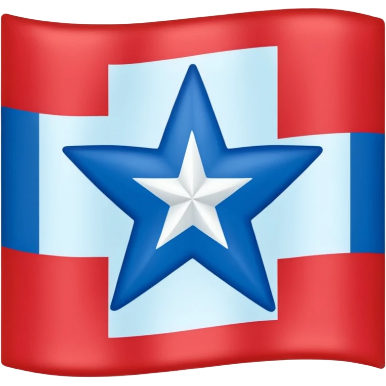 Light blue star puerto rican flag emoji