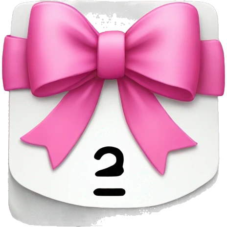 calendar with pink bow emoji
