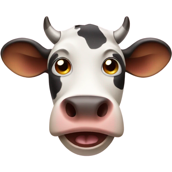a cow with a surprise  emoji