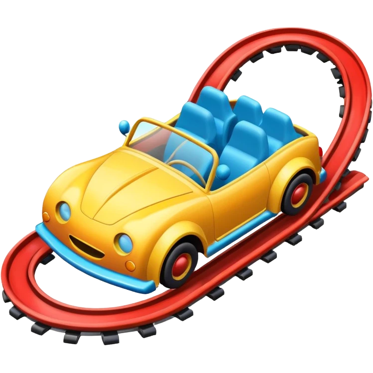 roller coaster car on track emoji