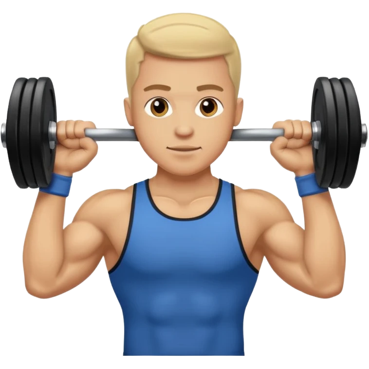 ligth man exercising with weights emoji