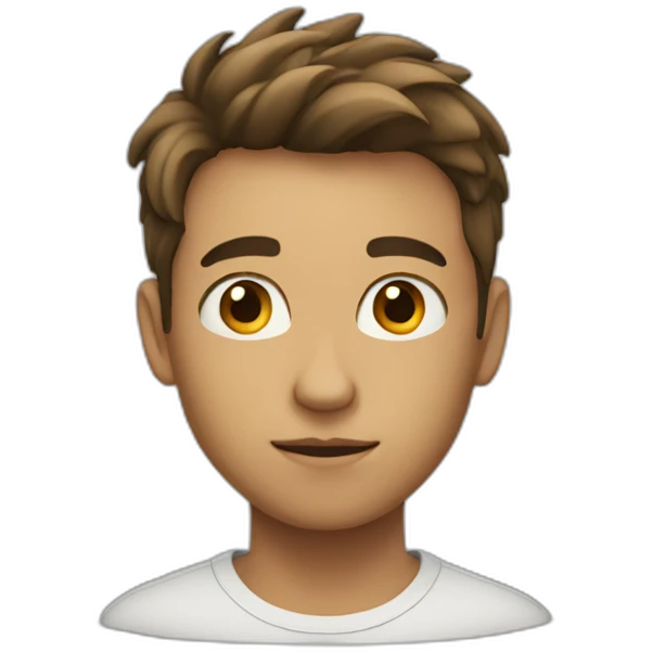 young guy thinking emoji