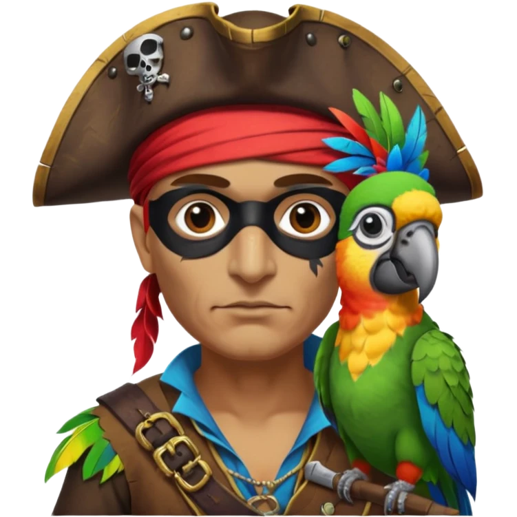 pirate and parrot emoji