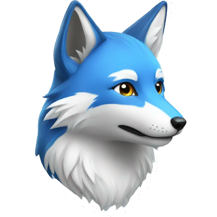 Blue fox emoji