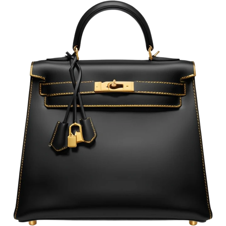 rare black kelly hermes bag emoji