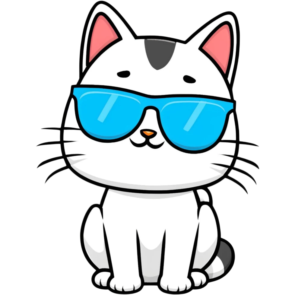 Cat with sunglasses emoji